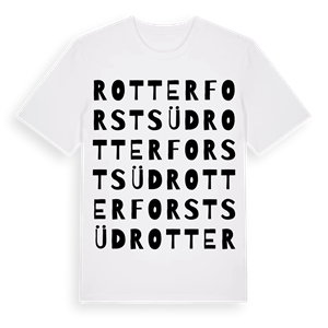 Rotter Forst Süd ordlek t-shirt – ekologisk bomull t-shirt från Pinshirt
