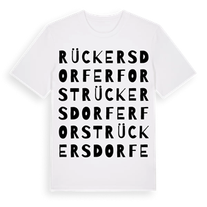 Rückersdorfer Forst ordlek t-shirt – ekologisk bomull t-shirt från Pinshirt