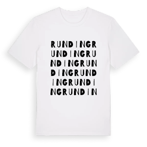 Runding ordlek t-shirt – ekologisk bomull t-shirt från Pinshirt