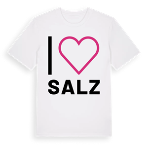 Jag älskar Salz t-shirt stort tryck – ekologisk bomull t-shirt från Pinshirt