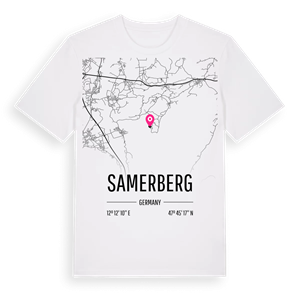 Samerberg karta t-shirt – ekologisk bomull t-shirt från Pinshirt