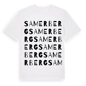 Samerberg ordlek t-shirt – ekologisk bomull t-shirt från Pinshirt