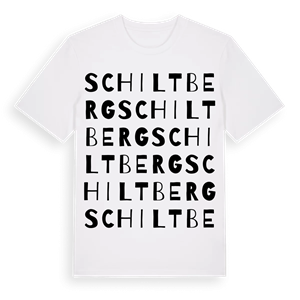 Schiltberg ordlek t-shirt – ekologisk bomull t-shirt från Pinshirt