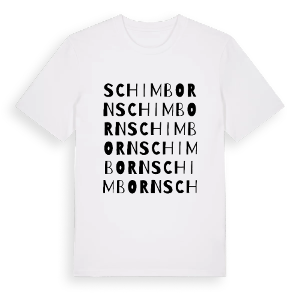 Schimborn ordlek t-shirt – ekologisk bomull t-shirt från Pinshirt