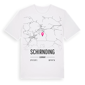 Schirnding karta t-shirt – ekologisk bomull t-shirt från Pinshirt