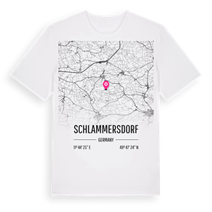 Schlammersdorf karta t-shirt – ekologisk bomull t-shirt från Pinshirt