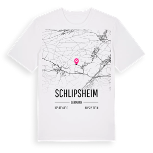Schlipsheim karta t-shirt – ekologisk bomull t-shirt från Pinshirt