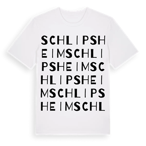 Schlipsheim ordlek t-shirt – ekologisk bomull t-shirt från Pinshirt