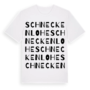 Schneckenlohe ordlek t-shirt – ekologisk bomull t-shirt från Pinshirt