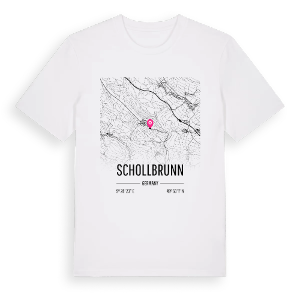 Schollbrunn karta t-shirt – ekologisk bomull t-shirt från Pinshirt
