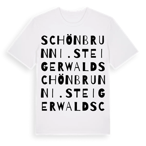 Schönbrunn i.Steigerwald ordlek t-shirt – ekologisk bomull t-shirt från Pinshirt