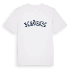 Schönsee college t-shirt – ekologisk bomull t-shirt från Pinshirt