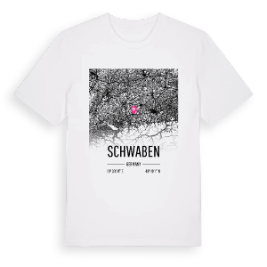 Schwaben karta t-shirt – ekologisk bomull t-shirt från Pinshirt