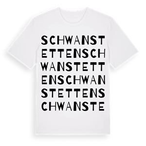 Schwanstetten ordlek t-shirt – ekologisk bomull t-shirt från Pinshirt