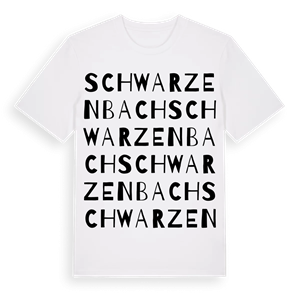 Schwarzenbach ordlek t-shirt – ekologisk bomull t-shirt från Pinshirt