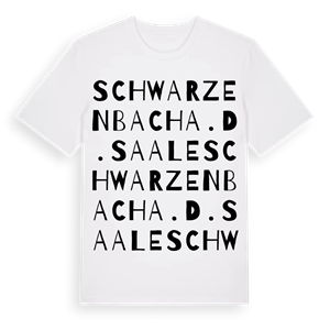 Schwarzenbach a.d.Saale ordlek t-shirt – ekologisk bomull t-shirt från Pinshirt