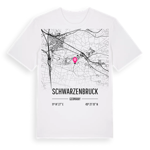 Schwarzenbruck karta t-shirt – ekologisk bomull t-shirt från Pinshirt