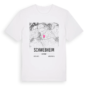 Schwebheim karta t-shirt – ekologisk bomull t-shirt från Pinshirt