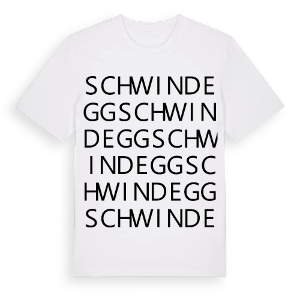 Schwindegg ordlek t-shirt – ekologisk bomull t-shirt från Pinshirt