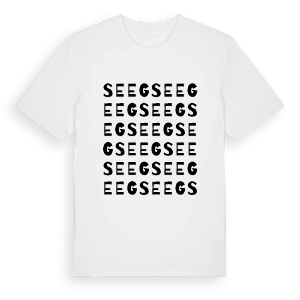 Seeg ordlek t-shirt – ekologisk bomull t-shirt från Pinshirt