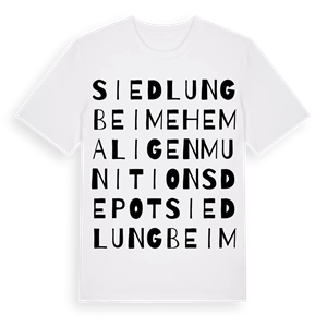 Siedlung beim ehemaligen Munitionsdepot ordlek t-shirt – ekologisk bomull t-shirt från Pinshirt
