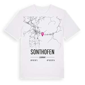Sonthofen karta t-shirt – ekologisk bomull t-shirt från Pinshirt
