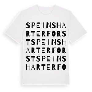 Speinsharter Forst ordlek t-shirt – ekologisk bomull t-shirt från Pinshirt