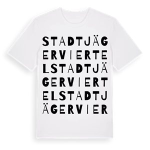 Stadtjägerviertel ordlek t-shirt – ekologisk bomull t-shirt från Pinshirt