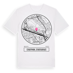 Stadtpark, Stadtgrenze t-shirt – ekologisk bomull t-shirt från Pinshirt