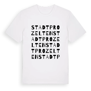 Stadtprozelten ordlek t-shirt – ekologisk bomull t-shirt från Pinshirt
