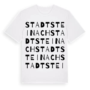 Stadtsteinach ordlek t-shirt – ekologisk bomull t-shirt från Pinshirt
