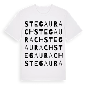 Stegaurach ordlek t-shirt – ekologisk bomull t-shirt från Pinshirt