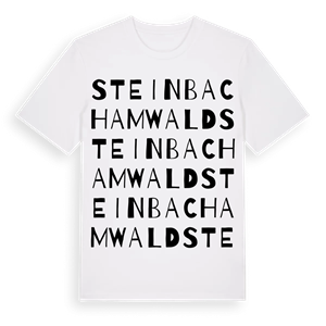 Steinbach am Wald ordlek t-shirt – ekologisk bomull t-shirt från Pinshirt