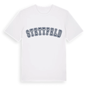 Stettfeld college t-shirt – ekologisk bomull t-shirt från Pinshirt