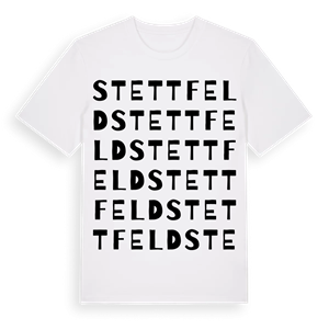 Stettfeld ordlek t-shirt – ekologisk bomull t-shirt från Pinshirt