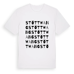 Stöttwang ordlek t-shirt – ekologisk bomull t-shirt från Pinshirt