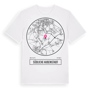 Südliche Außenstadt t-shirt – ekologisk bomull t-shirt från Pinshirt