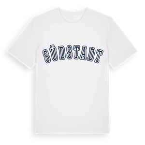 Südstadt college t-shirt – ekologisk bomull t-shirt från Pinshirt