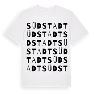 Südstadt ordlek t-shirt – ekologisk bomull t-shirt från Pinshirt