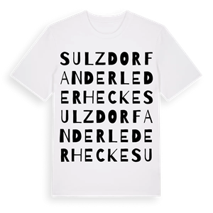 Sulzdorf an der Lederhecke ordlek t-shirt – ekologisk bomull t-shirt från Pinshirt