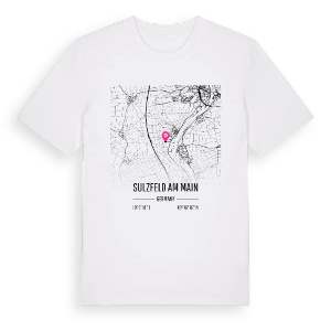 Sulzfeld am Main karta t-shirt – ekologisk bomull t-shirt från Pinshirt