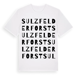 Sulzfelder Forst ordlek t-shirt – ekologisk bomull t-shirt från Pinshirt