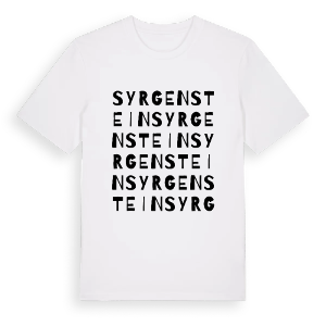 Syrgenstein ordlek t-shirt – ekologisk bomull t-shirt från Pinshirt