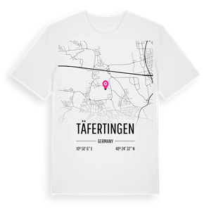 Täfertingen karta t-shirt – ekologisk bomull t-shirt från Pinshirt