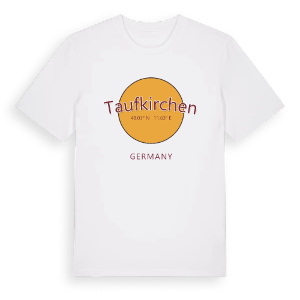 Taufkirchen cirkel t-shirt – ekologisk bomull t-shirt från Pinshirt