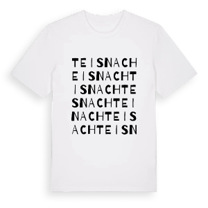 Teisnach ordlek t-shirt – ekologisk bomull t-shirt från Pinshirt