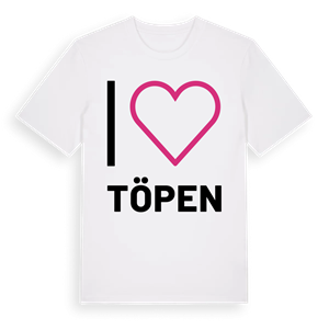 Jag älskar Töpen t-shirt stort tryck – ekologisk bomull t-shirt från Pinshirt