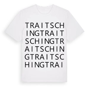 Traitsching ordlek t-shirt – ekologisk bomull t-shirt från Pinshirt