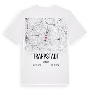 Trappstadt karta t-shirt – ekologisk bomull t-shirt från Pinshirt