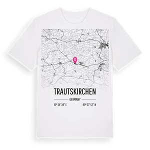 Trautskirchen karta t-shirt – ekologisk bomull t-shirt från Pinshirt